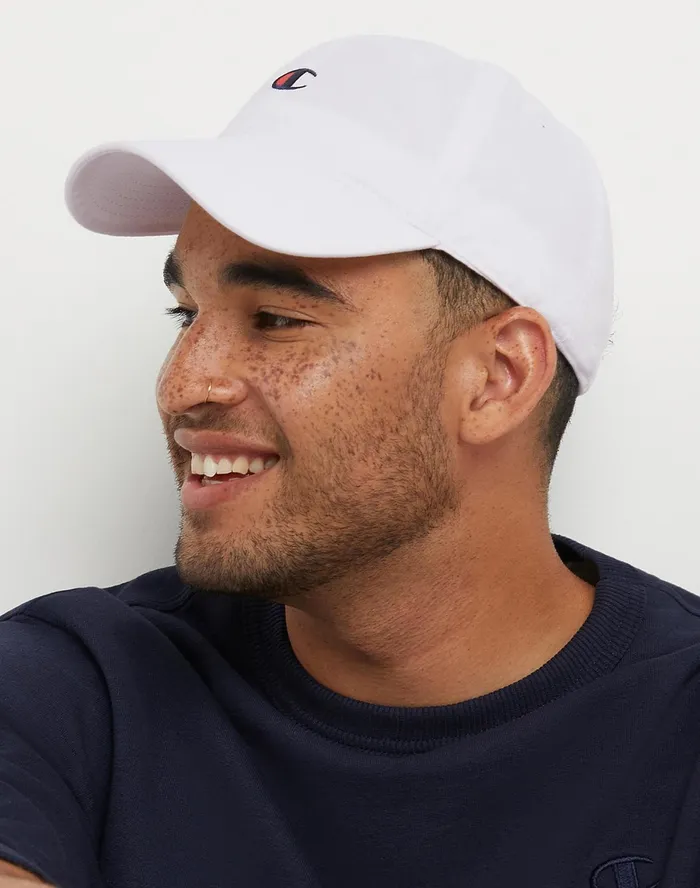 Garment Washed Relaxed Hat Classic Logo White MenWomen Champion Hats