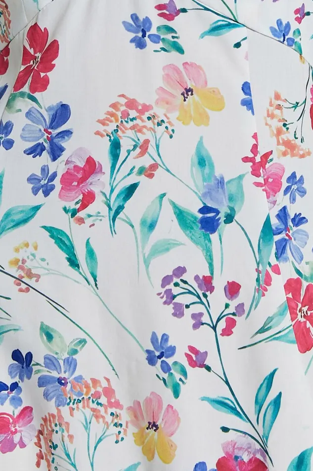 Georgia Midi Dress 8211 Strappy Plunge A Line Dress In Peony Meadow Print Women Showpo Dresses