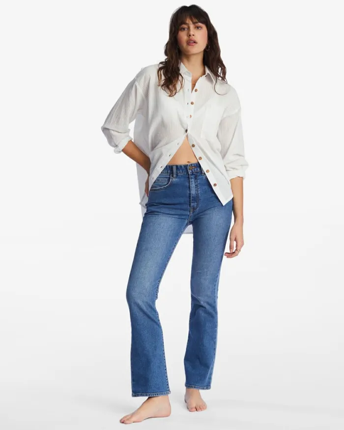 Get It Straight Fit Jeans True Blue Women Billabong Pants