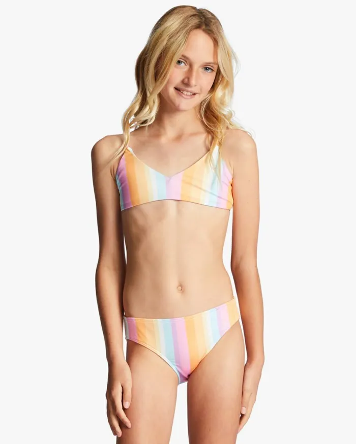 Girl039s 416 On The Bright Side Reversible Trilette TwoPiece Bikini Set Multi Kids Billabong Girls039 Swimwear Girl039s 416 On The Bright Side Reversible Trilette TwoPiece Bikini Set Multi Kids Billabong Girls039 Swimwear