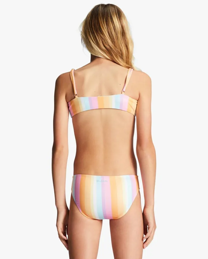 Girl039s 416 On The Bright Side Reversible Trilette TwoPiece Bikini Set Multi Kids Billabong Girls039 Swimwear