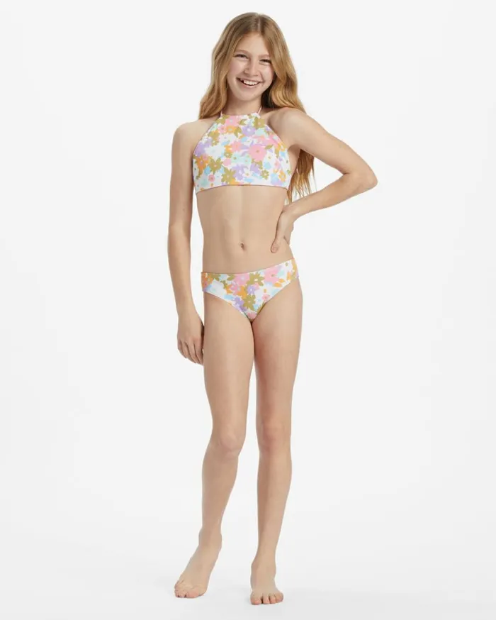 Girl039s Kissed By The Sun Rev High Nec Bikini Set Multi Kids Billabong Girls039 Swimwear