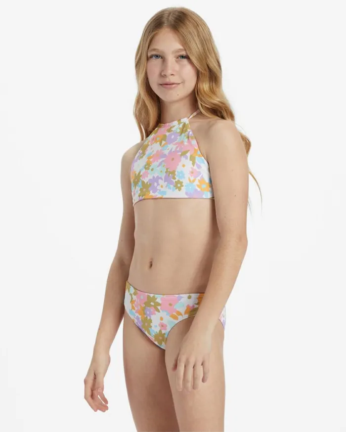 Girl039s Kissed By The Sun Rev High Nec Bikini Set Multi Kids Billabong Girls039 Swimwear