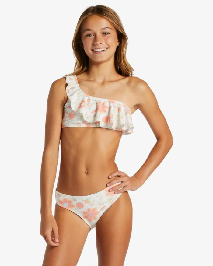 Girl039s Long Lost Hippie Two Piece Ruffle Bikini Set Multi Kids Billabong Girls039 Swimwear Girl039s Long Lost Hippie Two Piece Ruffle Bikini Set Multi Kids Billabong Girls039 Swimwear