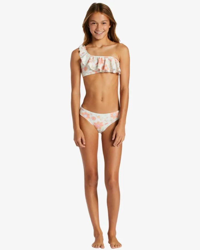 Girl039s Long Lost Hippie Two Piece Ruffle Bikini Set Multi Kids Billabong Girls039 Swimwear