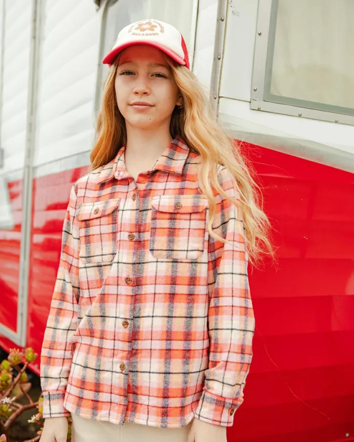 Girl039s So Stoked Jr Woven Shirt Hibiscus Kids Billabong Girls039 Tops and Tees