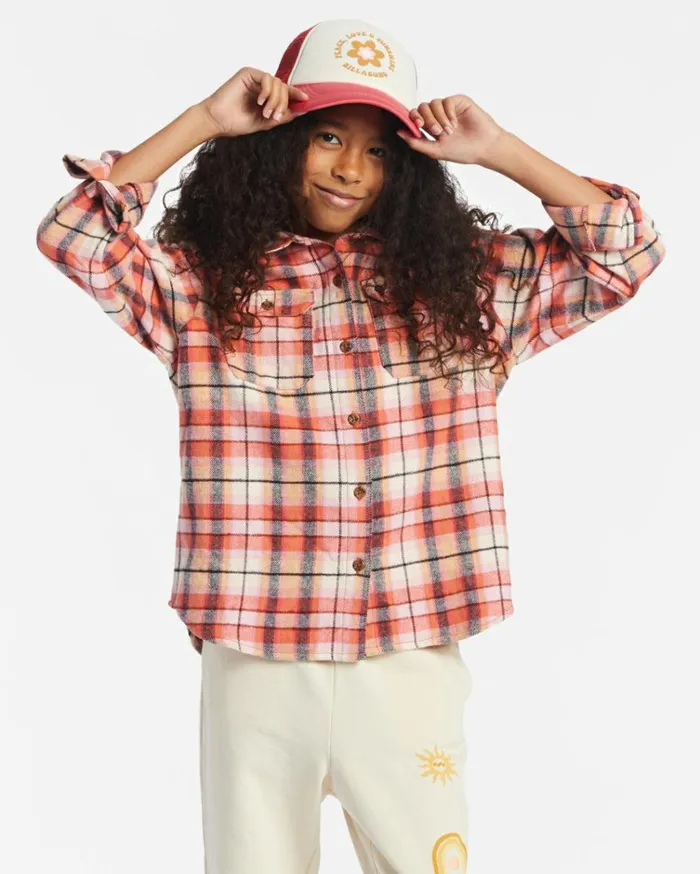Girl039s So Stoked Jr Woven Shirt Hibiscus Kids Billabong Girls039 Tops and Tees