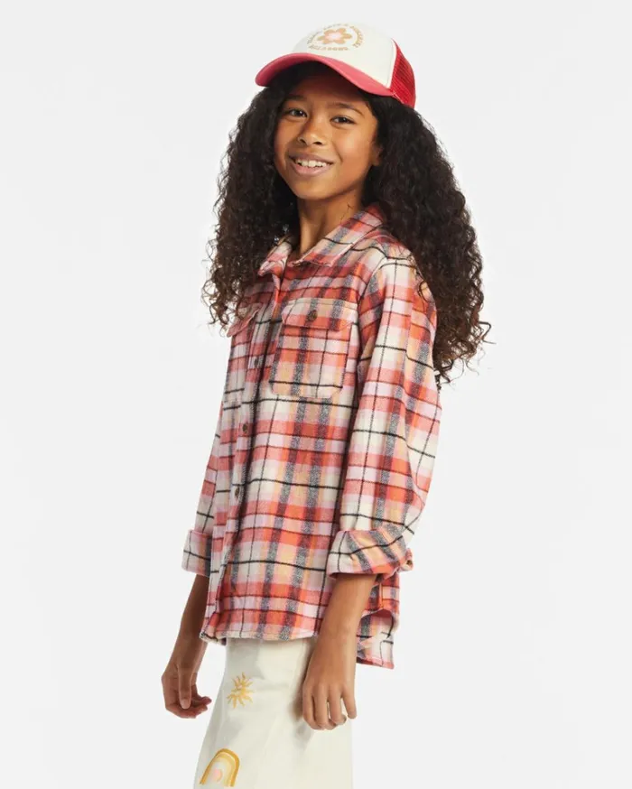 Girl039s So Stoked Jr Woven Shirt Hibiscus Kids Billabong Girls039 Tops and Tees