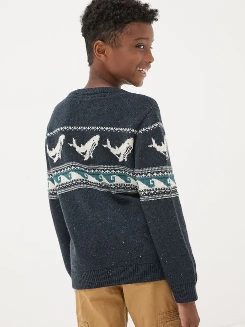 Girls Fatface Sweaters and Cardigans Navy Shelter Wilson The Whale Jumper Girls Fatface Sweaters and Cardigans Navy Shelter Wilson The Whale Jumper