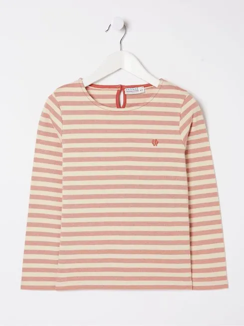 Girls Fatface Tops and TShirts Natural Stripe TShirt Girls Fatface Tops and TShirts Natural Stripe TShirt