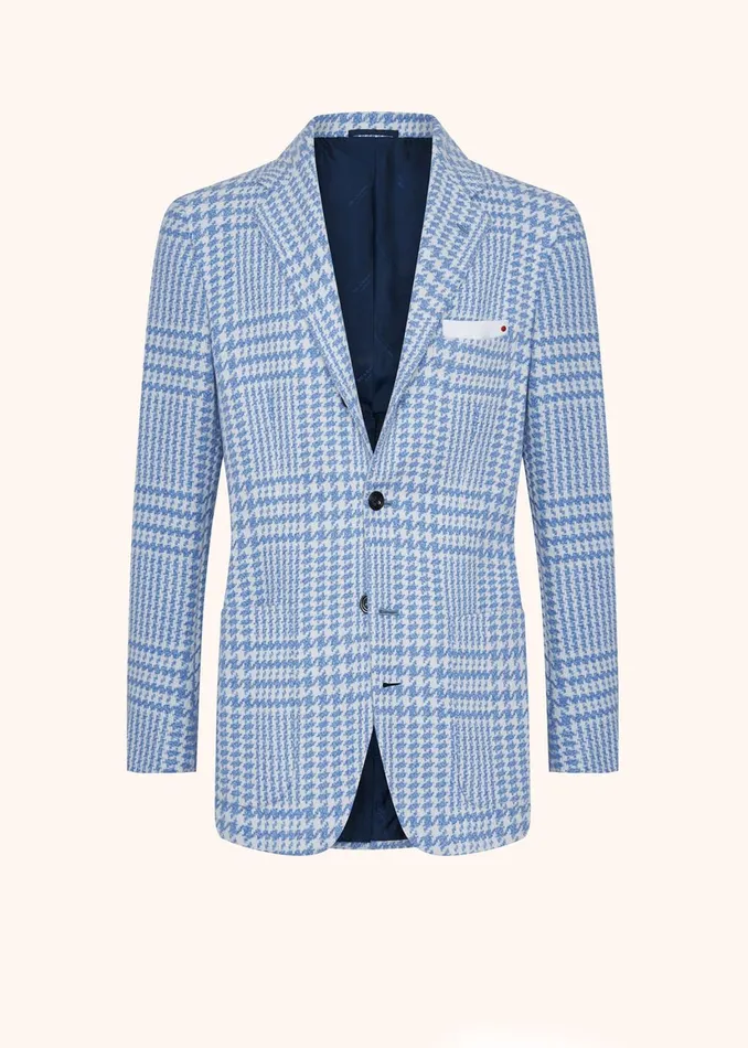 GLEN PLAID CASHMERE BLAZER Men Kiton Jackets