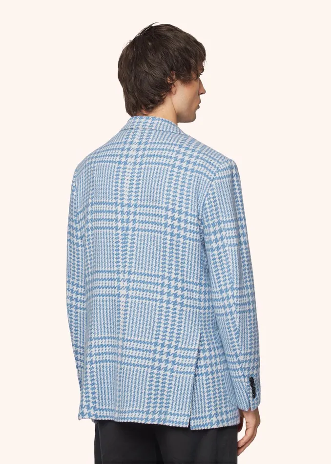 GLEN PLAID CASHMERE BLAZER Men Kiton Jackets GLEN PLAID CASHMERE BLAZER Men Kiton Jackets