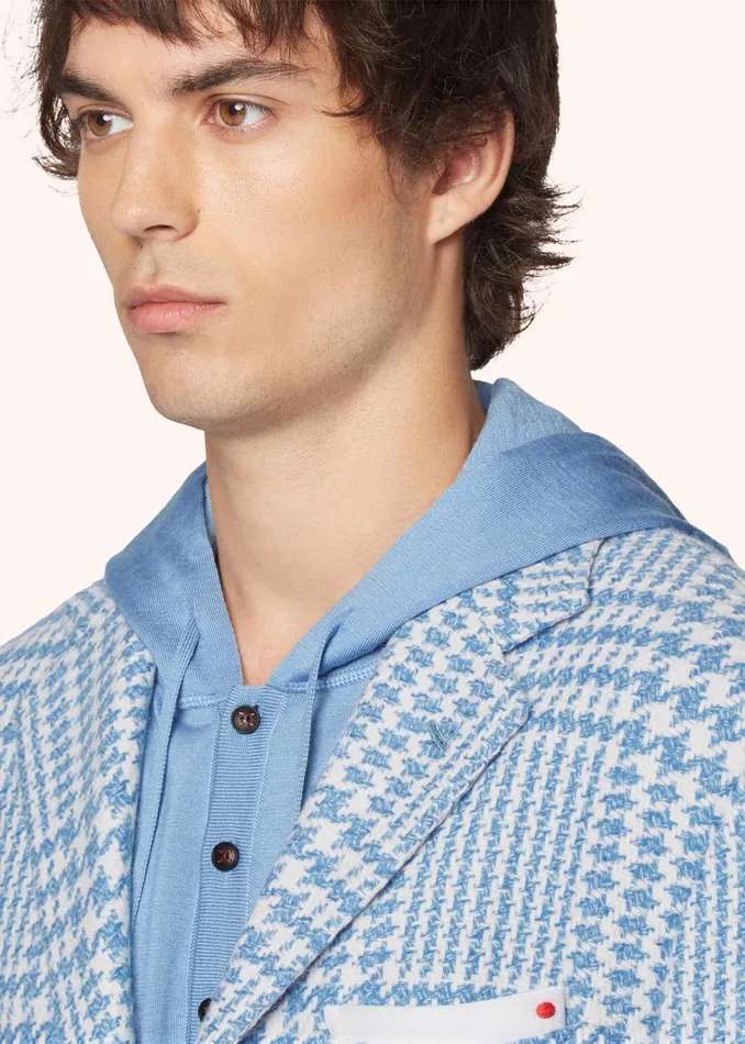 GLEN PLAID CASHMERE BLAZER Men Kiton Jackets GLEN PLAID CASHMERE BLAZER Men Kiton Jackets