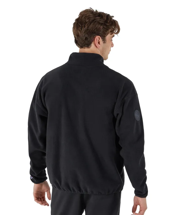 Global Explorer Fleece Mock Neck Jacket Black Men Champion Jackets