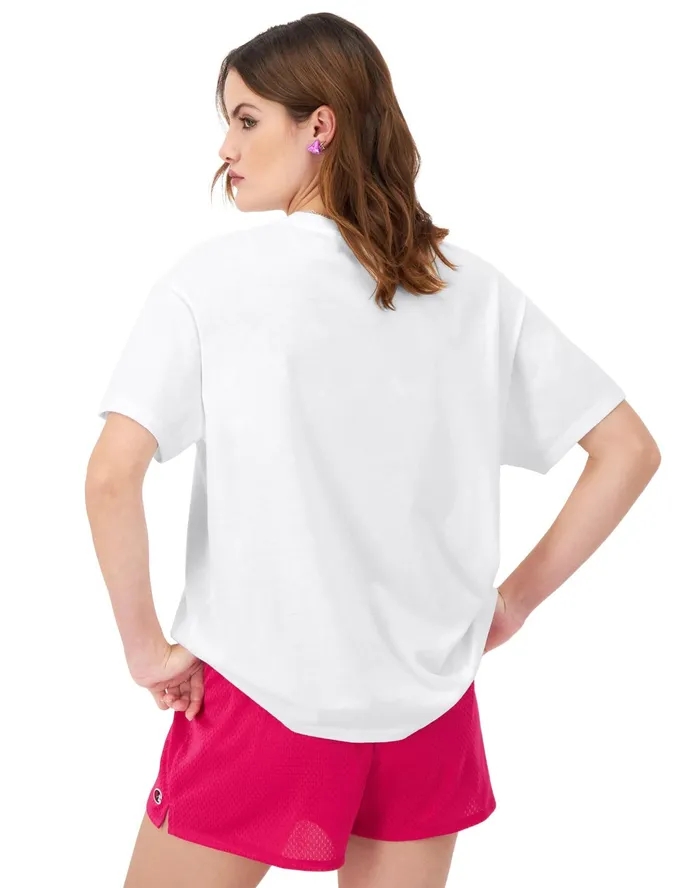 Graphic TShirt Oversized You Just Got Served White Women Champion TShirts and Tops