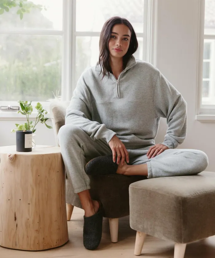 HalfZips Women Jenni Kayne Half Zip Sweatshirt Grey