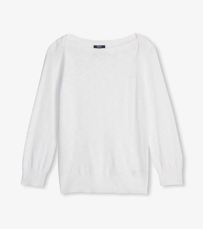 Hatley 34 Sleeve Knit Breton 8211 White Women Sweaters