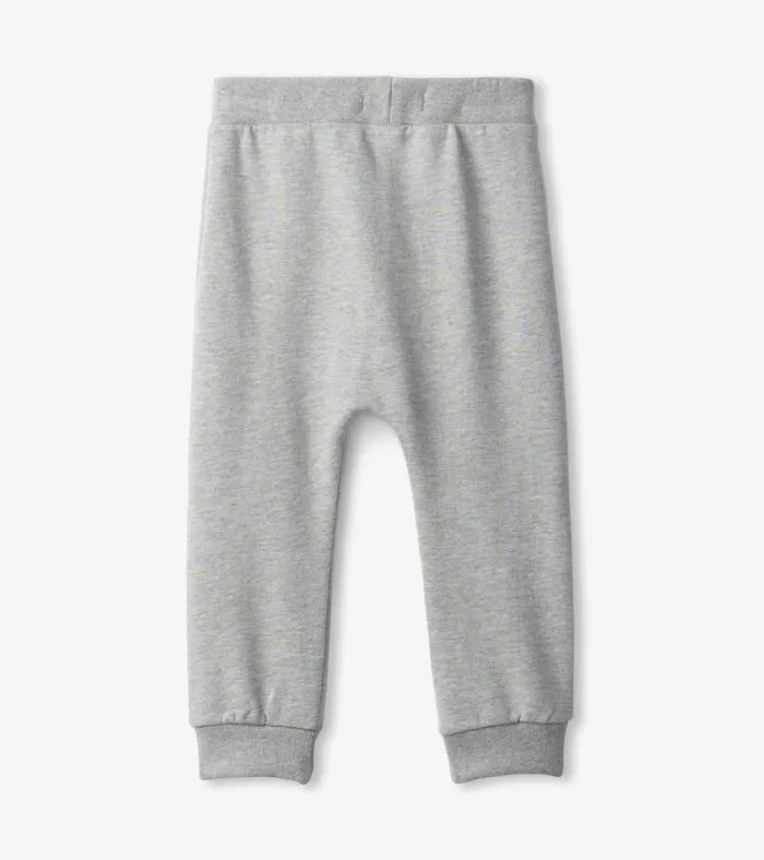 Hatley Baby and Toddler Boys Grey Melange Joggers Baby and Toddler Bottoms