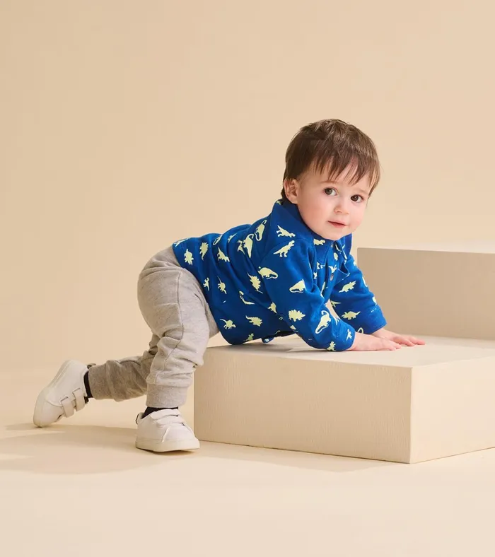 Hatley Baby and Toddler Boys Grey Melange Joggers Baby and Toddler Bottoms