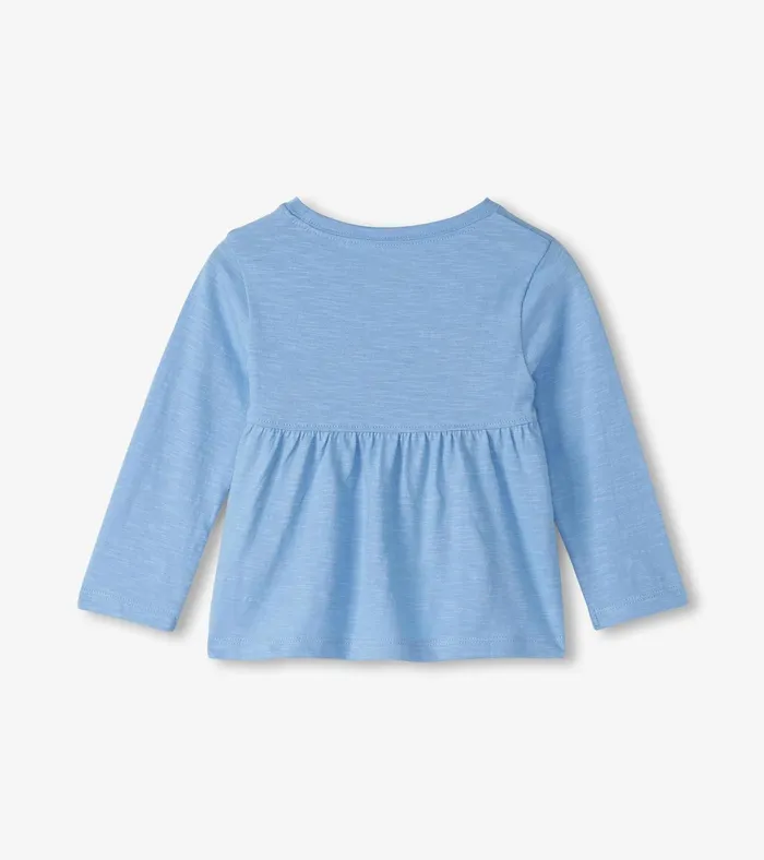 Hatley Baby and Toddler Girls Big Groovy Heart Long Sleeve TShirt Baby and Toddler Tops