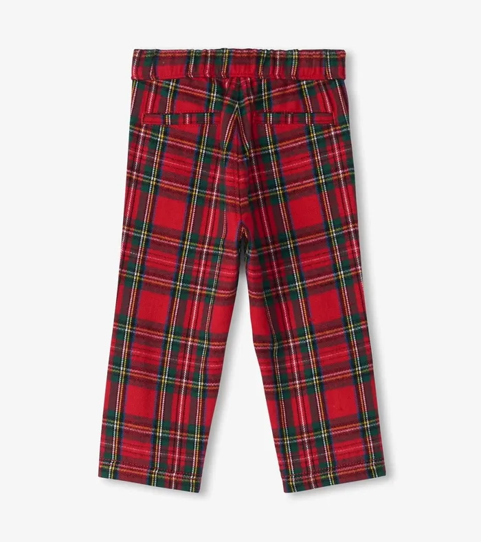 Hatley Baby and Toddler Red Plaid Straight Leg Pants Baby and Toddler Bottoms