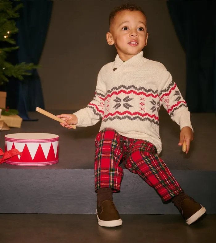 Hatley Baby and Toddler Red Plaid Straight Leg Pants Baby and Toddler Bottoms