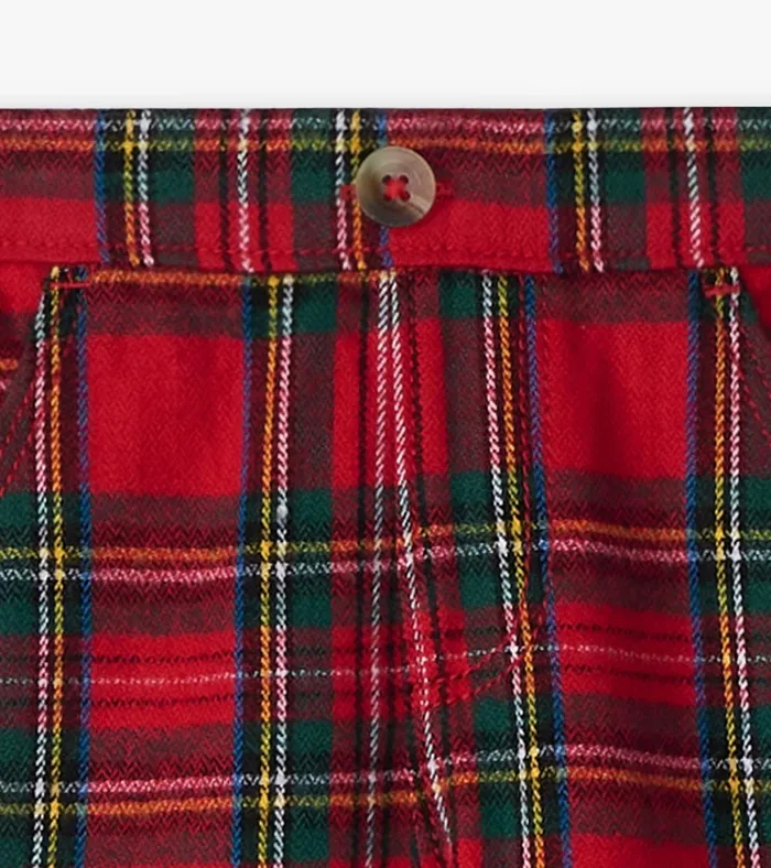 Hatley Baby and Toddler Red Plaid Straight Leg Pants Baby and Toddler Bottoms