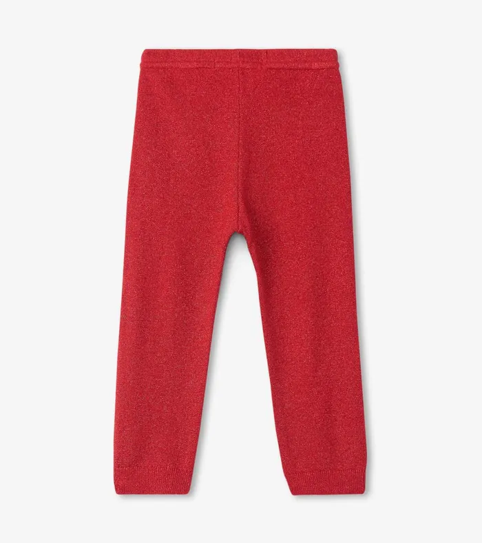 Hatley Baby Red Shimmer Cable Knit Leggings Baby and Toddler Bottoms