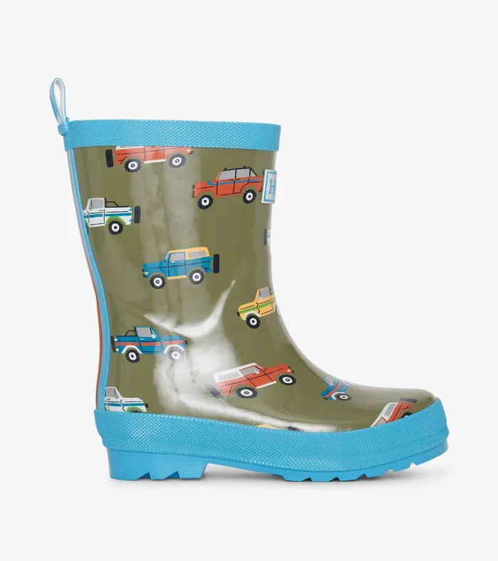 Hatley Boys Off Roading Shiny Rain Boots BoysBaby and Toddler Rainwear