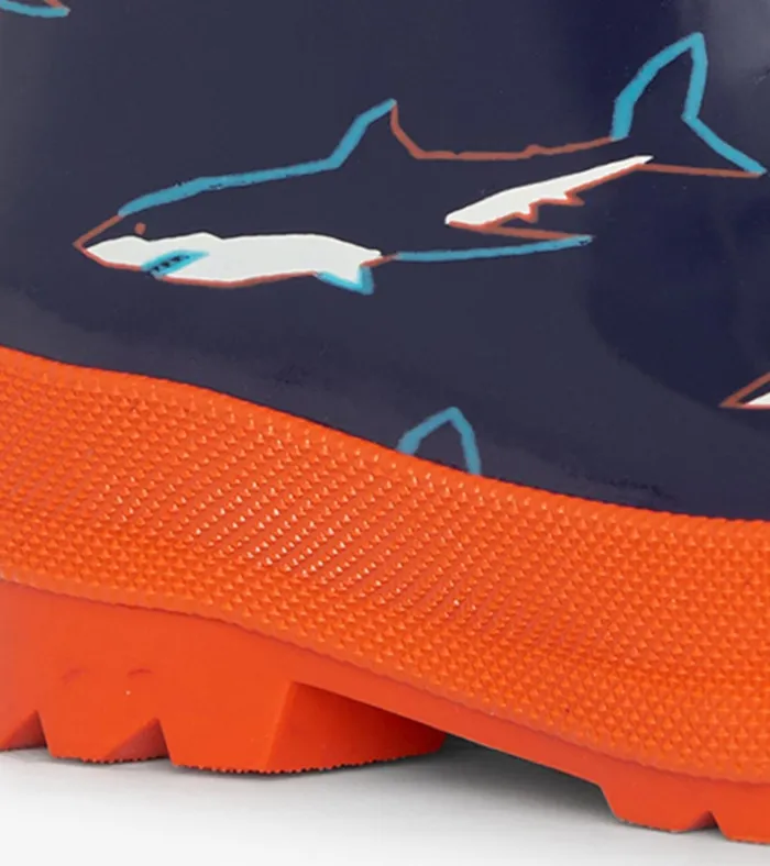 Hatley Boys Shark Shiny Rain Boots BoysBaby and Toddler Rainwear