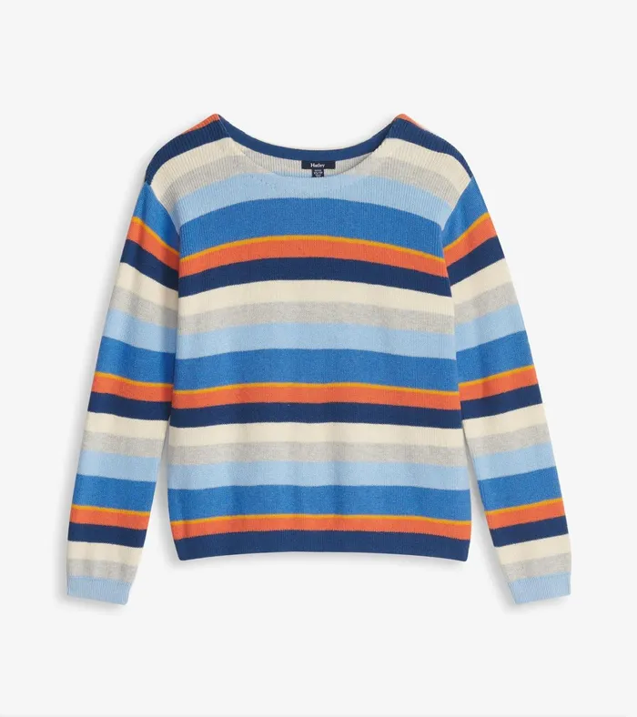 Hatley Devon Sweater 8211 Mixed Stripes Women Sweaters