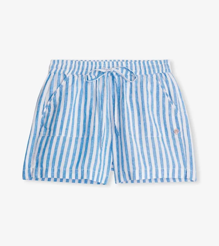 Hatley Everywhere Shorts 8211 French Blue Stripes Women Bottoms