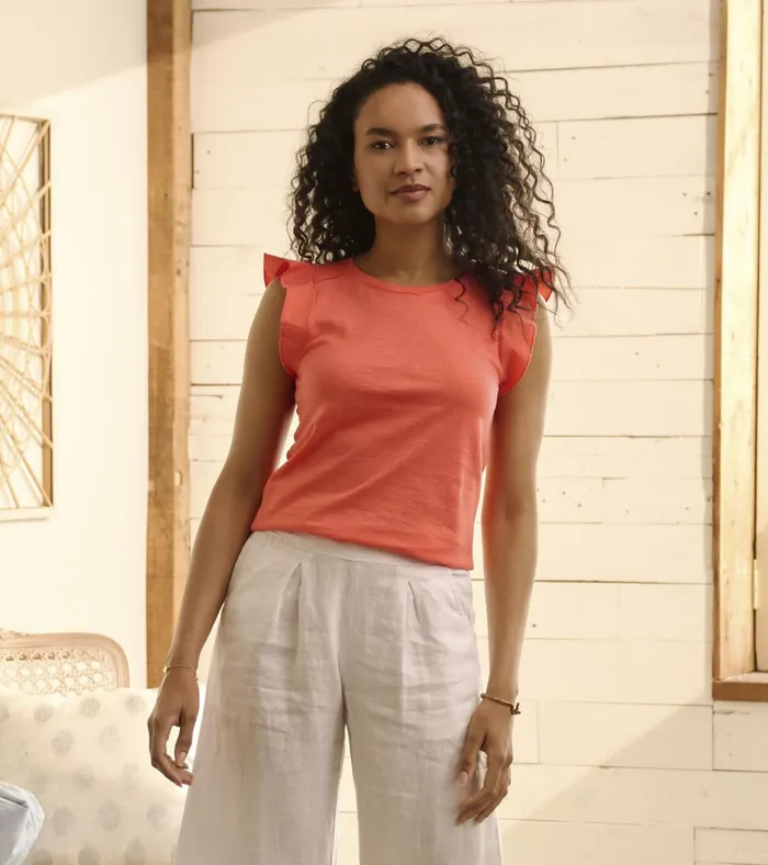 Hatley Flutter Tank 8211 Coral Women Tops