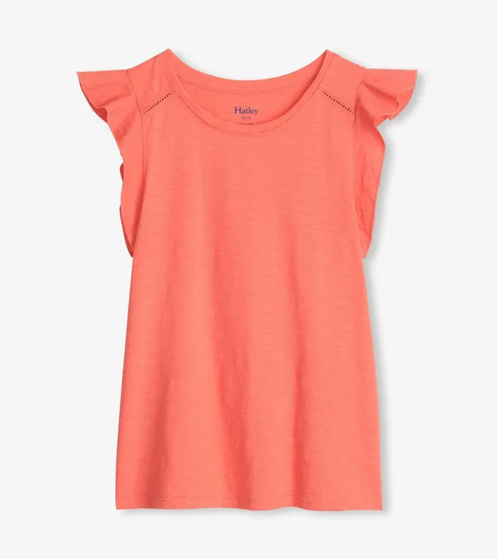 Hatley Flutter Tank 8211 Coral Women Tops