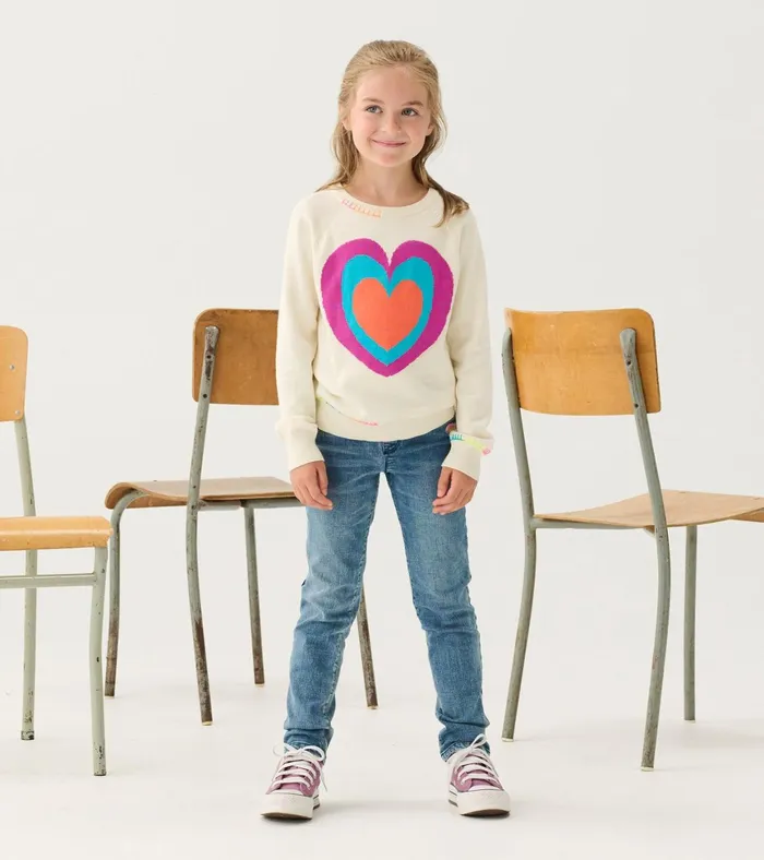 Hatley Girls Layered Hearts Sweater Girls Sweaters