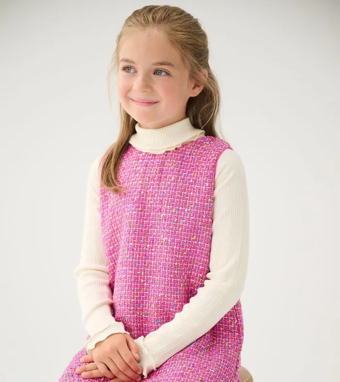 Hatley Girls Rose Violet Tweed Dress Girls Dresses