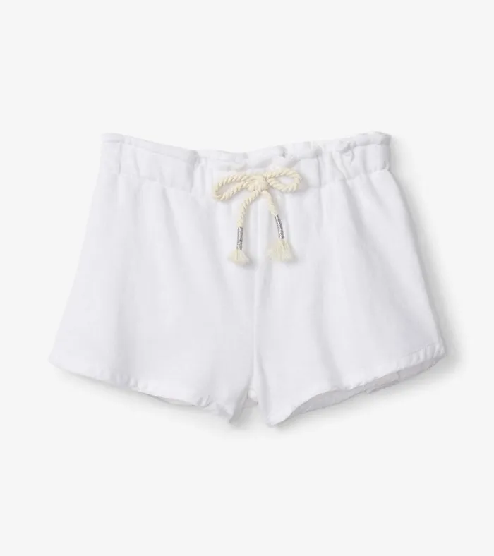 Hatley Girls White Adventure Shorts Girls Bottoms