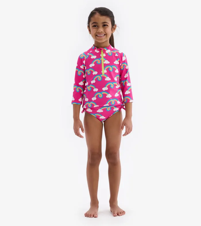 Hatley Rainbow Arch Rashguard Set Girls Swimwear
