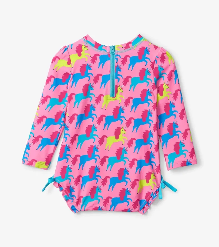 Hatley Rock Star Unicorn Baby Rashguard Swimsuit Baby and Toddler Swimwear