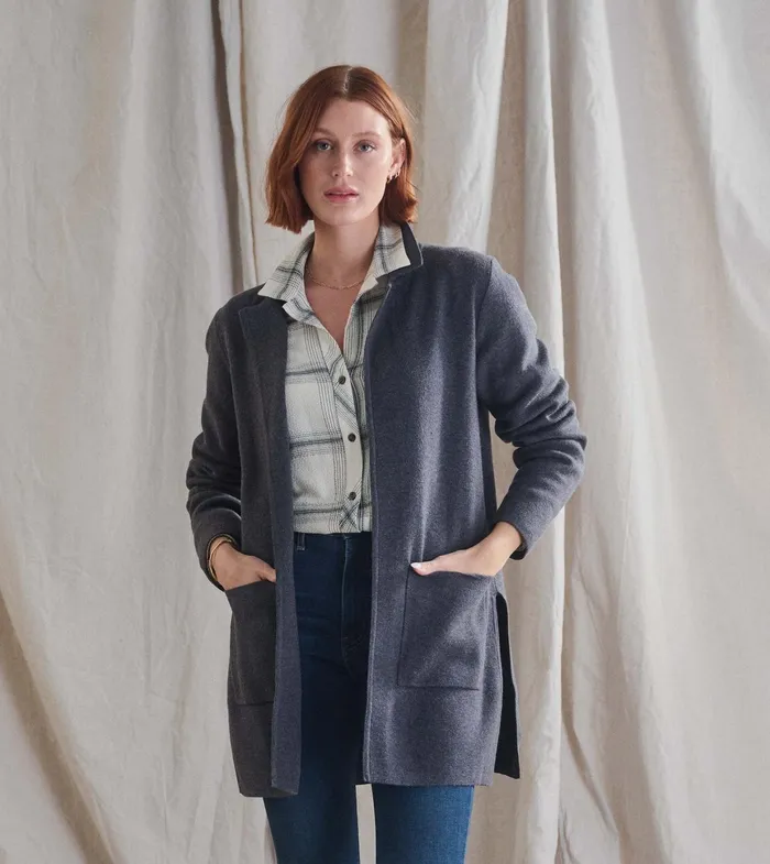 Hatley Sweater Blazer 8211 Charcoal Grey Women Sweaters