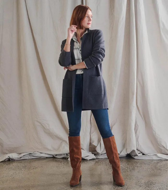 Hatley Sweater Blazer 8211 Charcoal Grey Women Sweaters