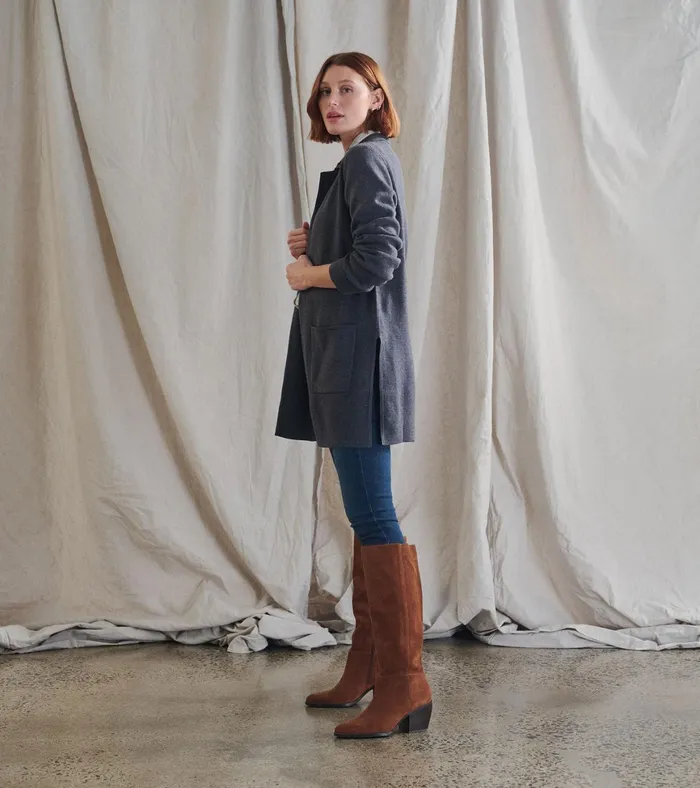 Hatley Sweater Blazer 8211 Charcoal Grey Women Sweaters