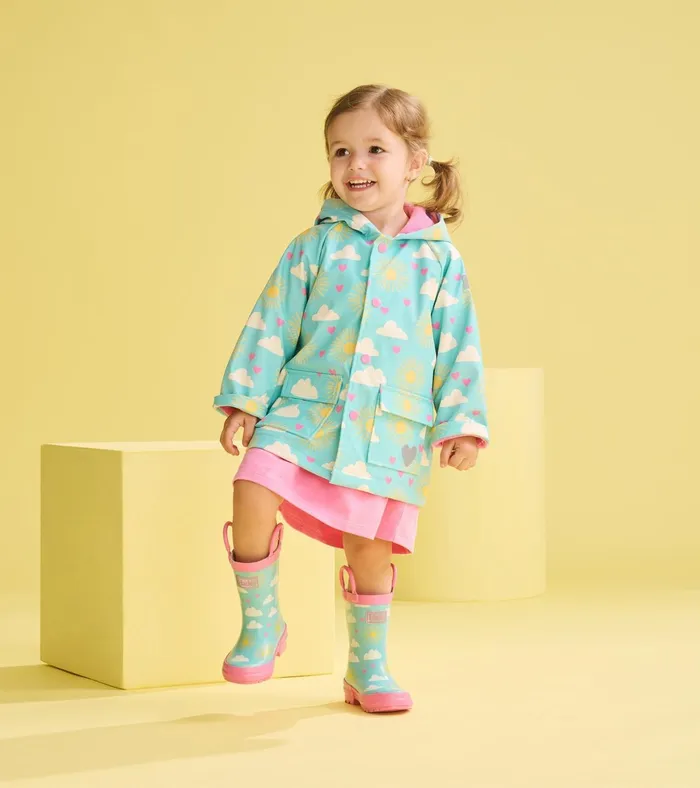 Hatley Toddler Girls Happy Skies Rain Boots Baby and Toddler Rainwear