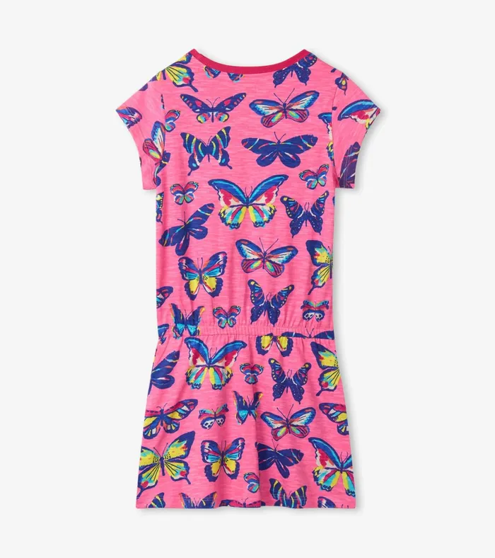 Hatley Vibrant Butterflies Drop Waist Dress Girls Dresses