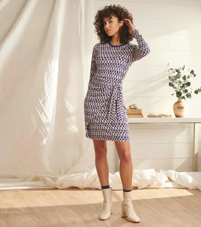 Hatley Wrap Dress 8211 Geometric Cobblestone Women Dresses