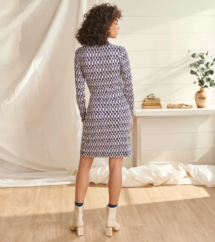 Hatley Wrap Dress 8211 Geometric Cobblestone Women Dresses