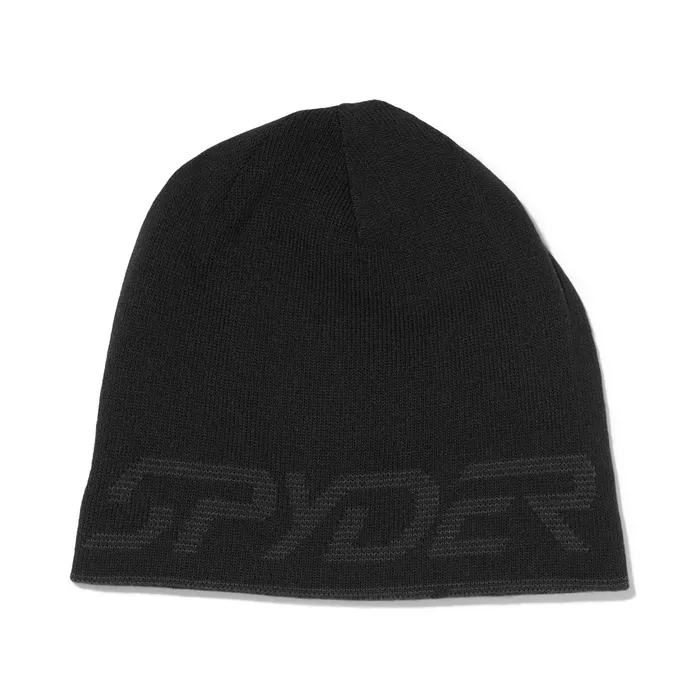 Hats Mens Spyder Reversible Innsbruck Beanie 8211 Black