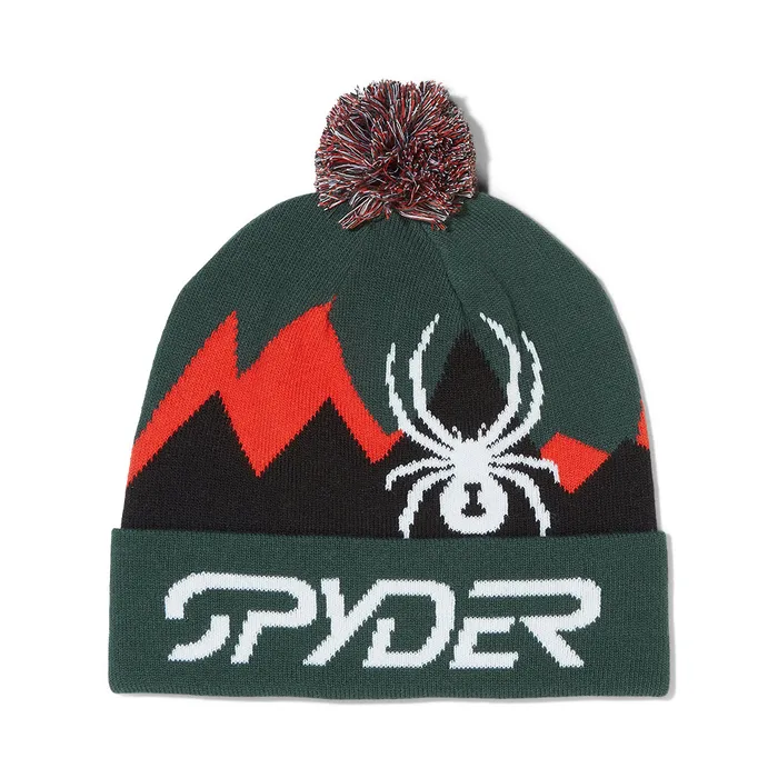 Hats Mens Spyder Zone Pom 8211 Cypress Green