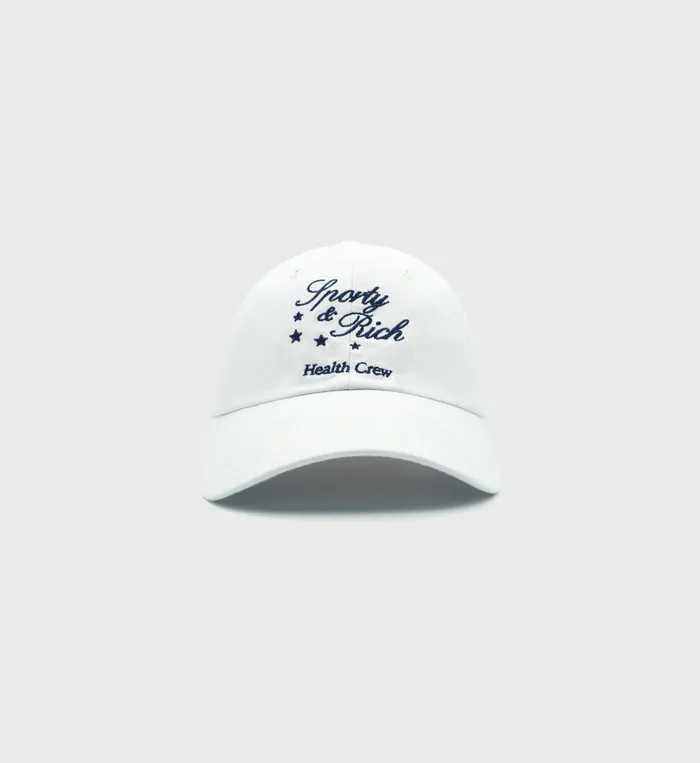 Hats Women Sporty and Rich Stars Health Crew Hat 8211 White