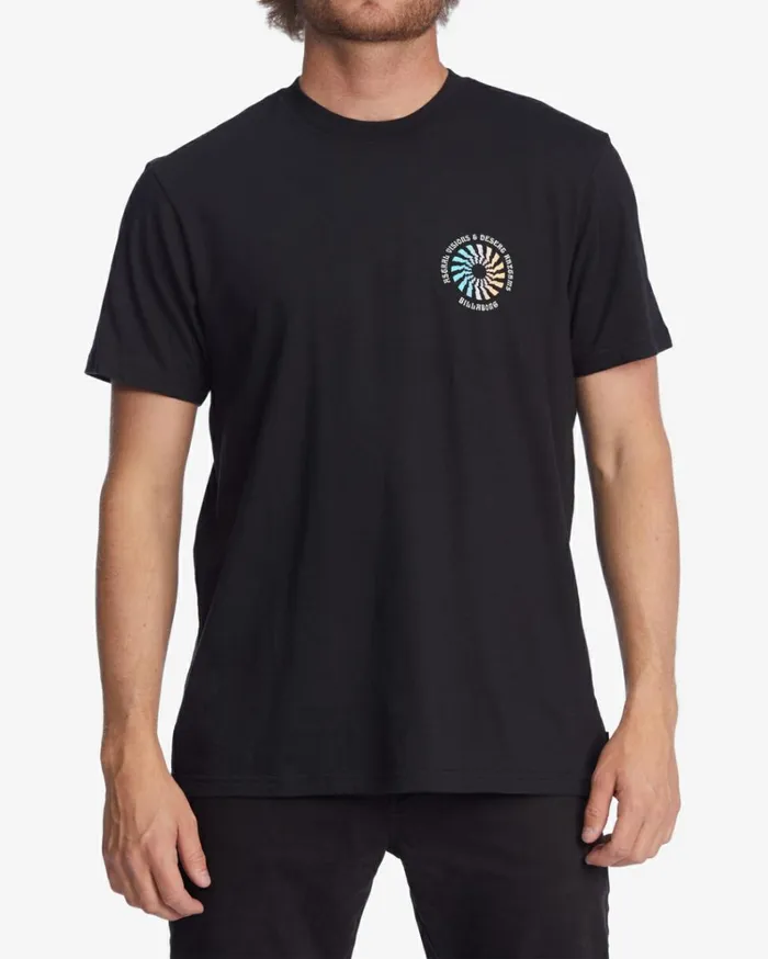 Heat Short Sleeve TShirt Black Men Billabong TShirts